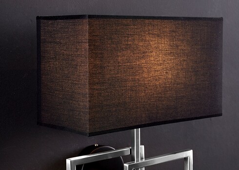 Seinavalgusti LEONOR hõbedane / must, 35x20xH44 cm, E27