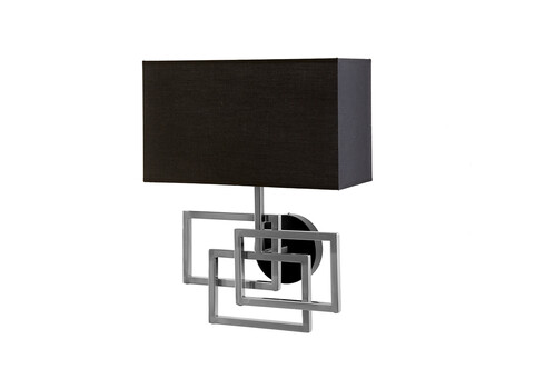 Seinavalgusti LEONOR hõbedane / must, 35x20xH44 cm, E27