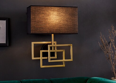 Seinavalgusti LEONOR kuldne / must, 35x20xH44 cm, E27