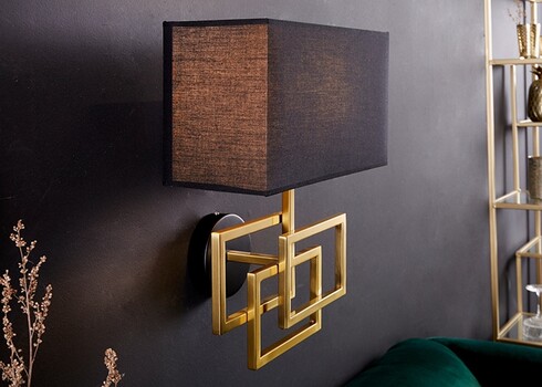 Seinavalgusti LEONOR kuldne / must, 35x20xH44 cm, E27