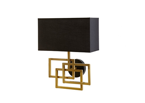Seinavalgusti LEONOR kuldne / must, 35x20xH44 cm, E27