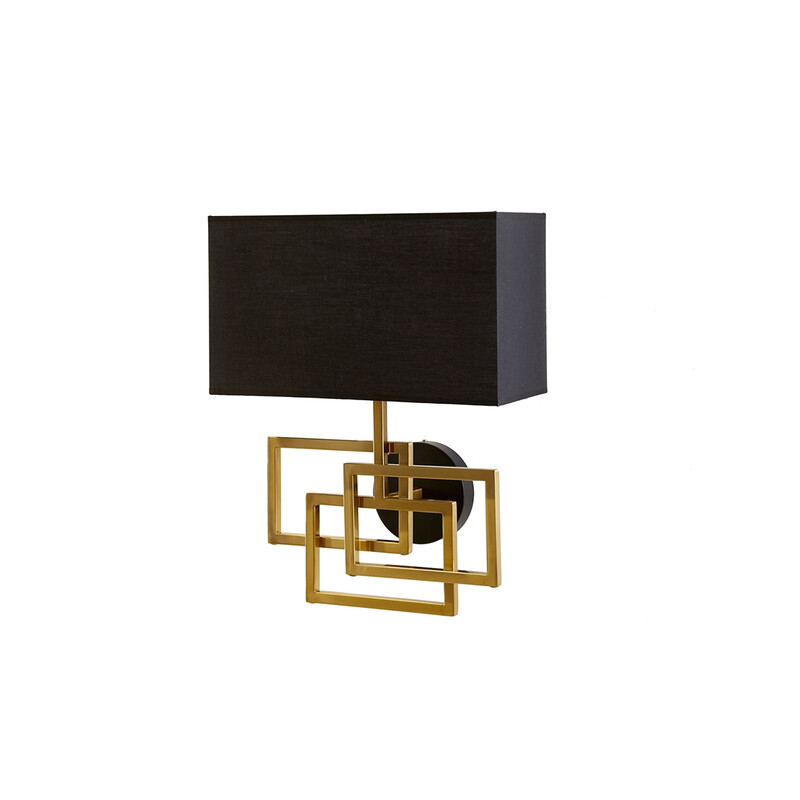 Seinavalgusti LEONOR kuldne / must, 35x20xH44 cm, E27
