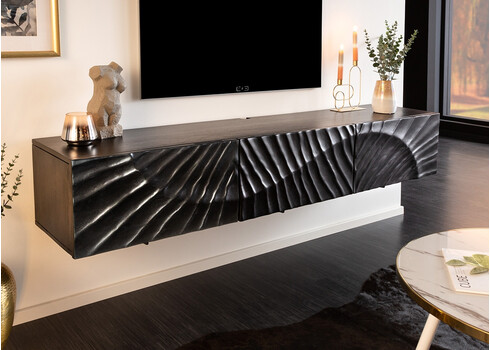 Tv-alus SCORPION must / kuldne, 160x33xH29 cm