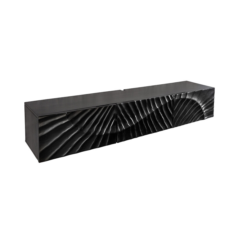 Tv-alus SCORPION must / kuldne, 160x33xH29 cm