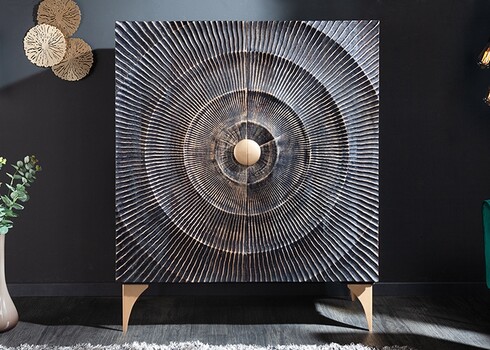 Kapp BAILEY must / kuldne, 100x45xH120 cm