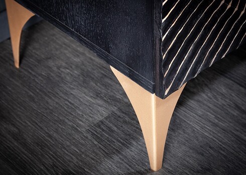 Kapp BAILEY must / kuldne, 100x45xH120 cm