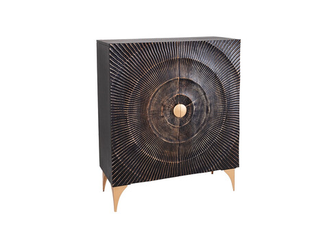 Kapp BAILEY must / kuldne, 100x45xH120 cm