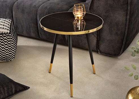 Diivanilaud PARIS antratsiit / kuldne, 45x45xH50 cm