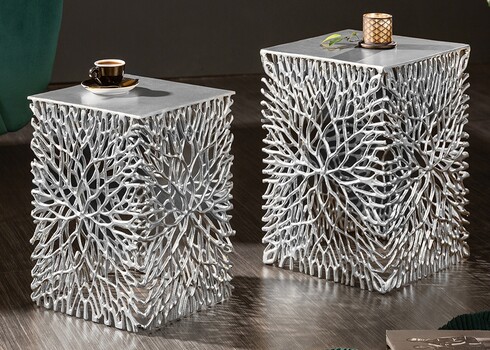 Abilaudade komplekt LEAF hõbedane