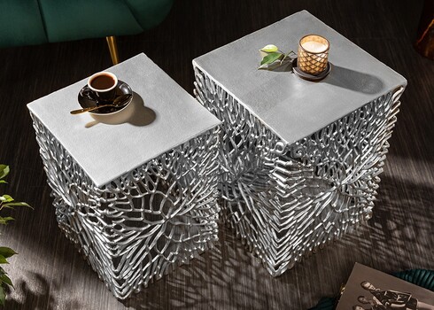 Abilaudade komplekt LEAF hõbedane