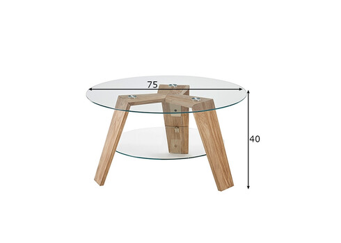 Diivanilaud LUBLIN metsik tamm, 75xH40 cm