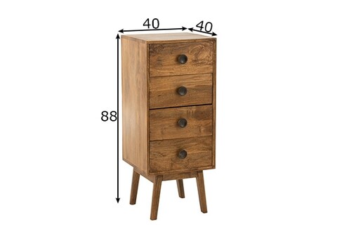 Kummut LORA pruun, 40x40xH88 cm