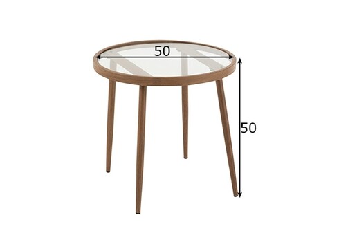 Diivanilaud ZAKHA tumepruun, 50x50xH50 cm