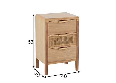 Kummut PURA pruun, 40x30xH63 cm