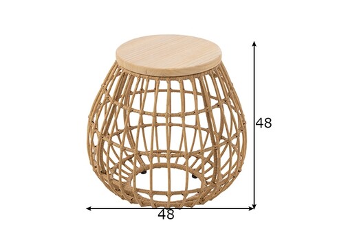 Abilaud BASKY helepruun, 90x36xH50 cm