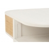 Diivanilaud MOLLY valge / helepruun, 85x85xH36 cm