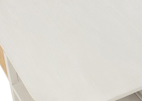 Diivanilaud MOLLY valge / helepruun, 85x85xH36 cm