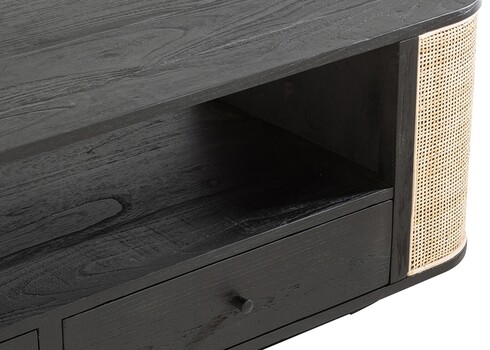 Tv-alus MOLLY must / helepruun, 140x40xH51 cm