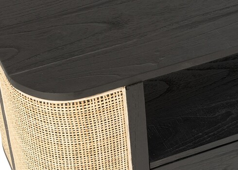 Tv-alus MOLLY must / helepruun, 140x40xH51 cm