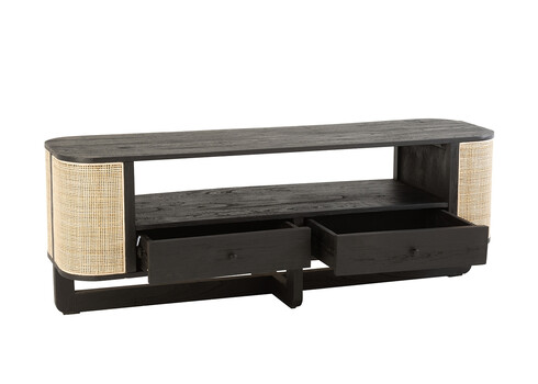 Tv-alus MOLLY must / helepruun, 140x40xH51 cm