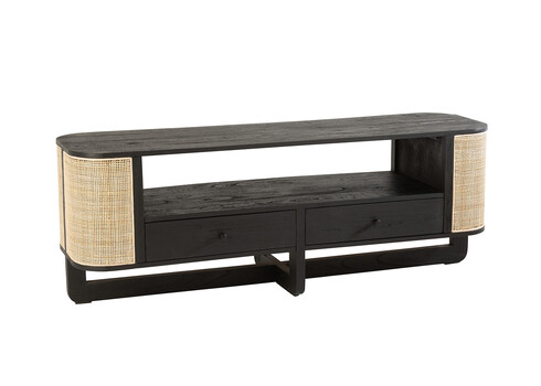 Tv-alus MOLLY must / helepruun, 140x40xH51 cm