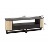 Tv-alus MOLLY must / helepruun, 140x40xH51 cm