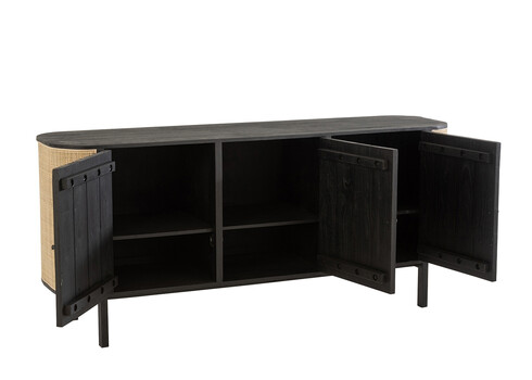 Kummut MOLLY must / helepruun, 180x46xH80 cm