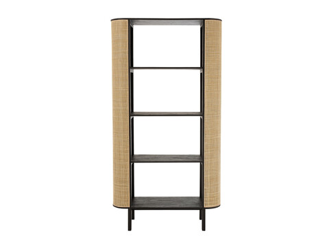 Riiul MOLLY must / helepruun, 100x40xH190 cm