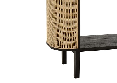 Riiul MOLLY must / helepruun, 100x40xH190 cm