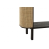 Riiul MOLLY must / helepruun, 100x40xH190 cm