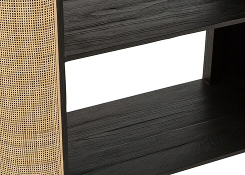 Riiul MOLLY must / helepruun, 100x40xH190 cm