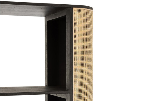 Riiul MOLLY must / helepruun, 100x40xH190 cm