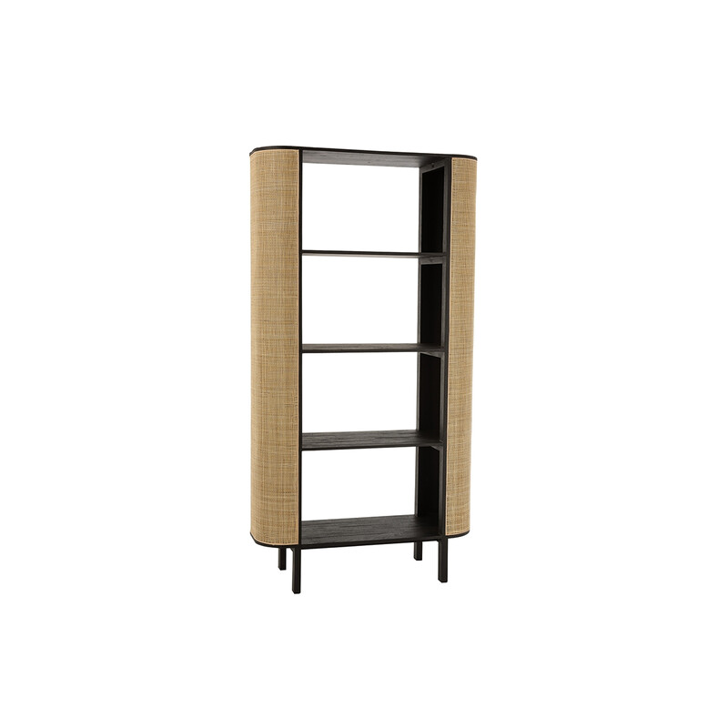 Riiul MOLLY must / helepruun, 100x40xH190 cm