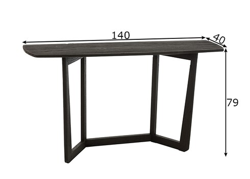 Konsoollaud MATY must, 140x40xH79 cm