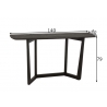 Konsoollaud MATY must, 140x40xH79 cm