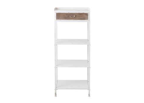 Riiul RUSTIC valge / pruun, 55x38xH140 cm
