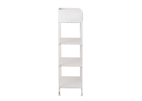 Riiul RUSTIC valge / pruun, 55x38xH140 cm