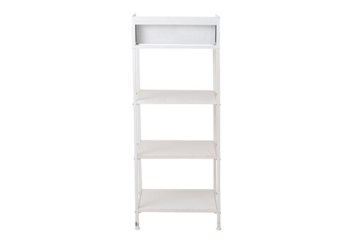 Riiul RUSTIC valge / pruun, 55x38xH140 cm