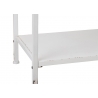 Riiul RUSTIC valge / pruun, 55x38xH140 cm