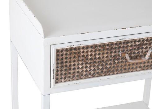 Riiul RUSTIC valge / pruun, 55x38xH140 cm