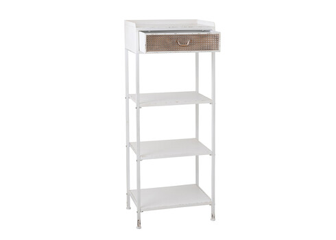 Riiul RUSTIC valge / pruun, 55x38xH140 cm