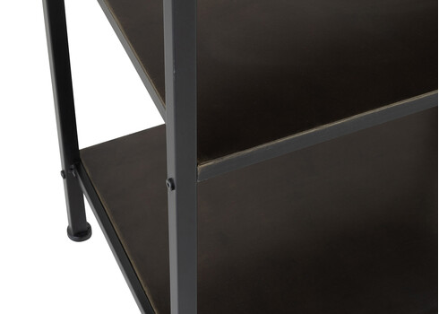 Riiul RUSTIC must / pruun, 55x38xH140 cm