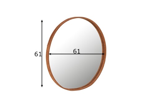 Peegel STITCH konjak, 61x4xH61 cm