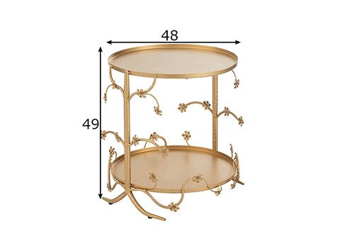 Abilaud FLORA kuldne, 48x48xH49 cm