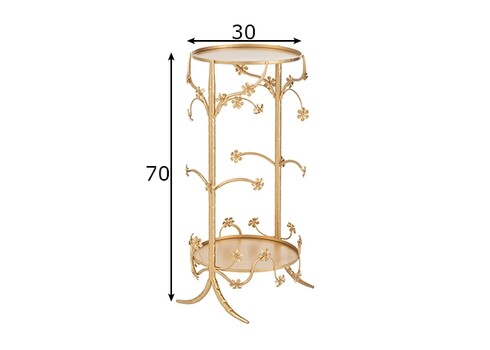 Abilaud FLORA kuldne, 30x30xH70 cm