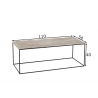 Diivanilaud OXI hõbe, 110x50xH40 cm