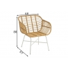 Aiatool RACHELLE pruun / valge, 68x67xH88 cm, 2 tk