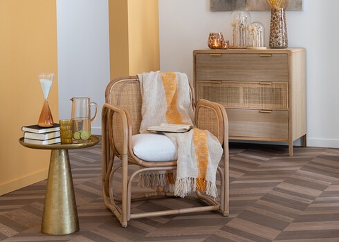 Tugitool OZARA pruun, 65x63xH65 cm