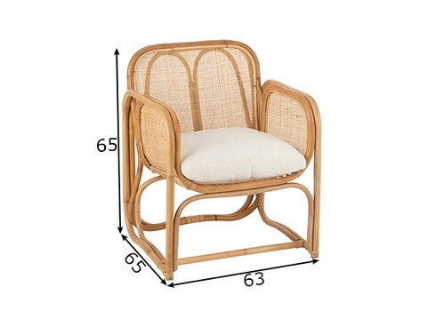 Tugitool OZARA pruun, 65x63xH65 cm