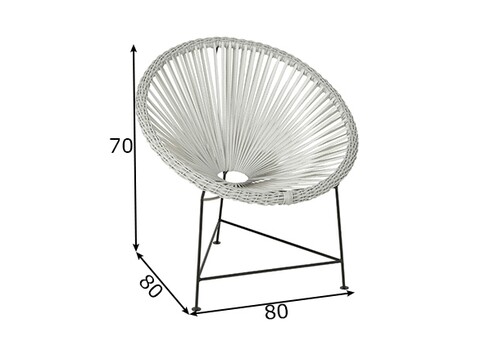 Aiatool ACAPULCO valge, 80x80xH70 cm